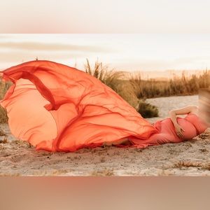 Maternity Dress for Photo Shot with Cape